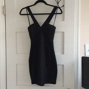 Little black dress with cross back